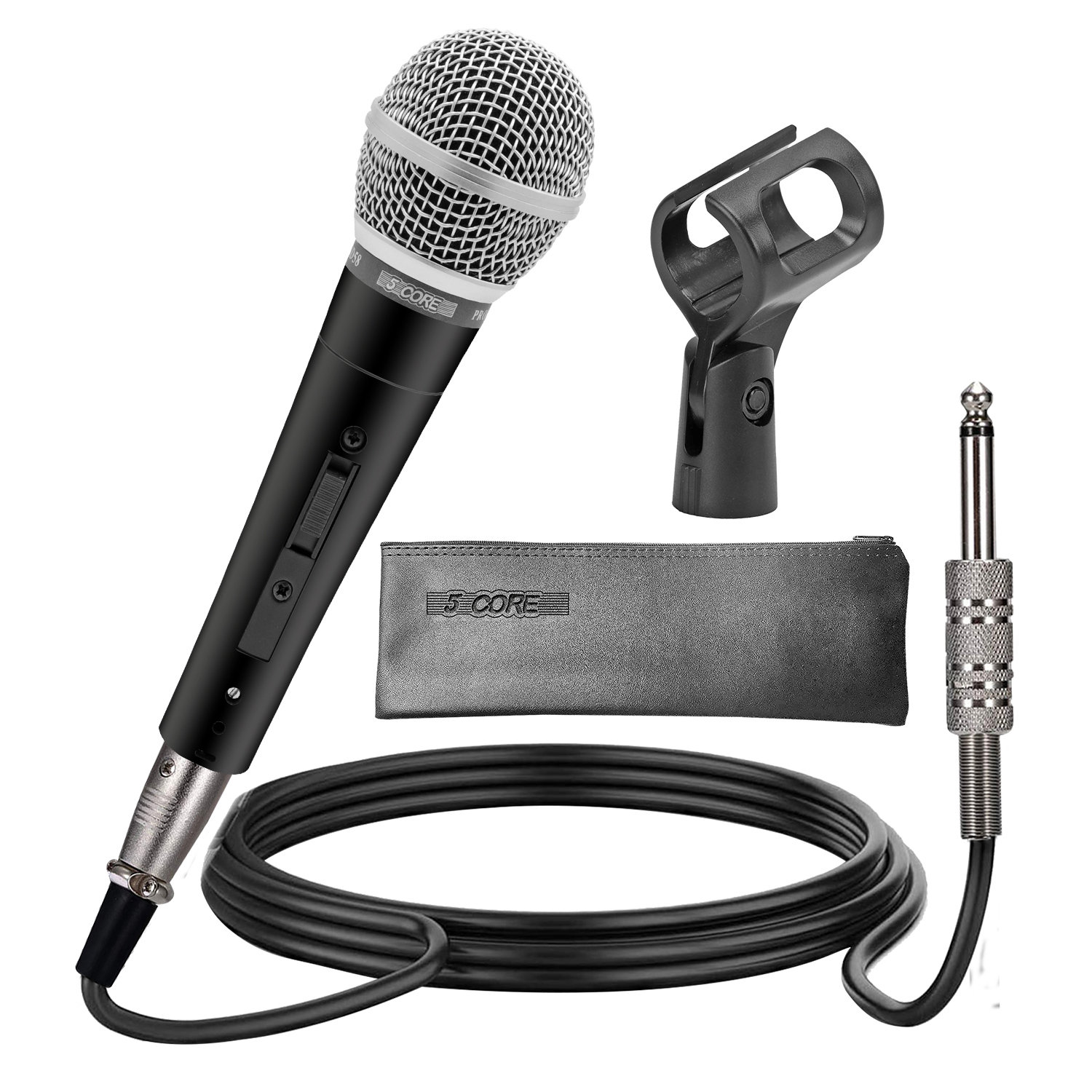 5 Core Microphone Professional Unidirectional Dynamic Neodymium Mic w ...