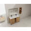 Meuble-lavabo autoportant 48 po avec double lavabo et support de rangement, portes à fermeture douce