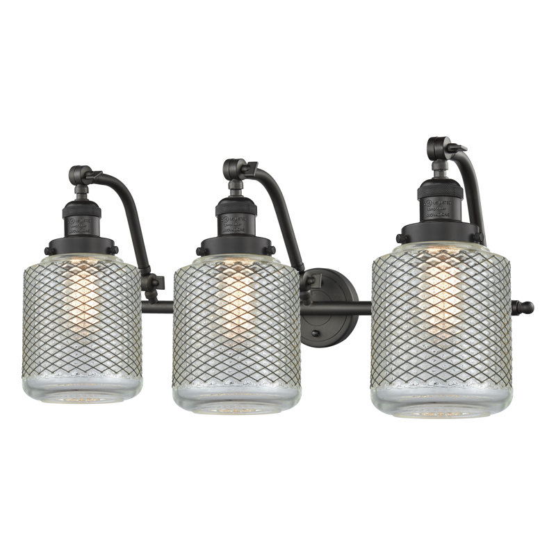Éclairage pour meuble-lavabo 3 lumières à intensité réglable Iyana, Bronze huilé