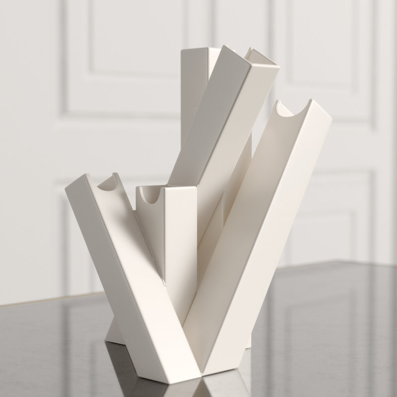 Collage Vase-Matte White, Matte White