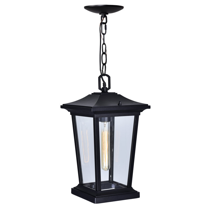 Shaunte Modern Outdoor 1-Light Hanging Lantern for Patio, Garden, and Backyard