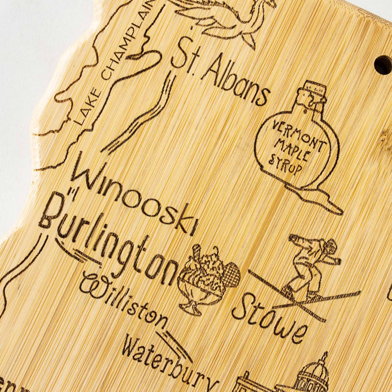 Totally Bamboo State Destination Series Bamboo Vermont Cutting Board