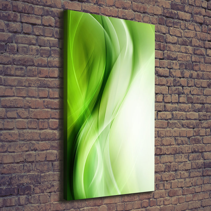 Green Waves Background - Wrapped Canvas Print