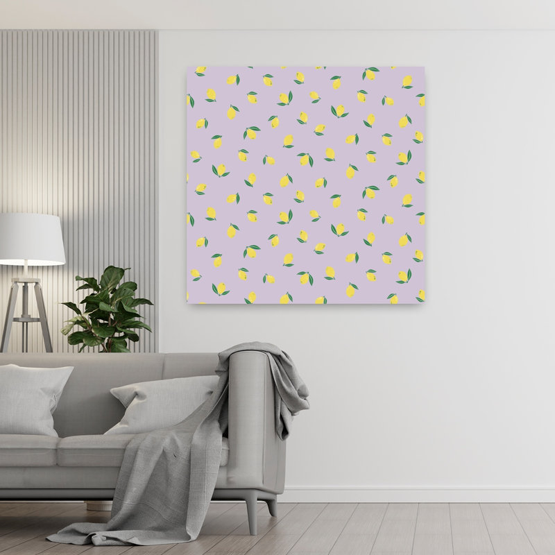 Art contemporain, printemps, été, lavande, H 48 po x l 48 po