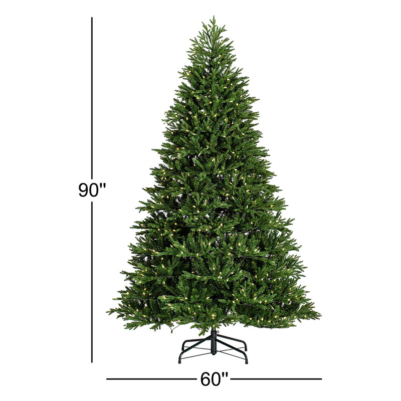 7.5' H Lighted Artificial Fir Christmas Tree