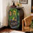 Modern abstract art oval four-drawer accent chest