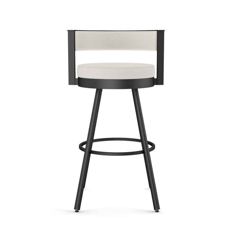 Traci Swivel Counter & Bar Stool, Black, White, Counter Stool (26" Seat Height)