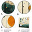 Sarcelle orange Mid Century Minimalist Oasis II - impression de collages abstraits sur métal-586191556