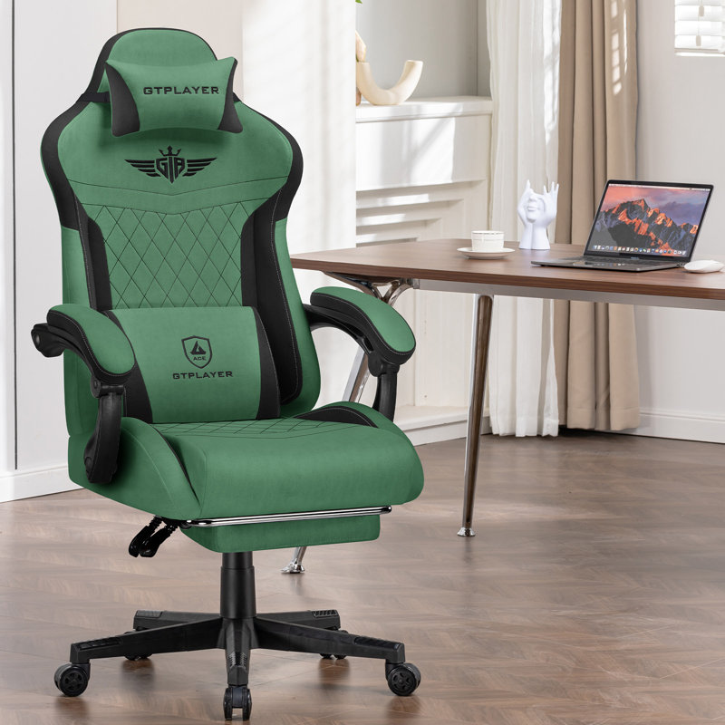Metro Lane Adjustable Swiveling PC & Racing Game Chair, Green