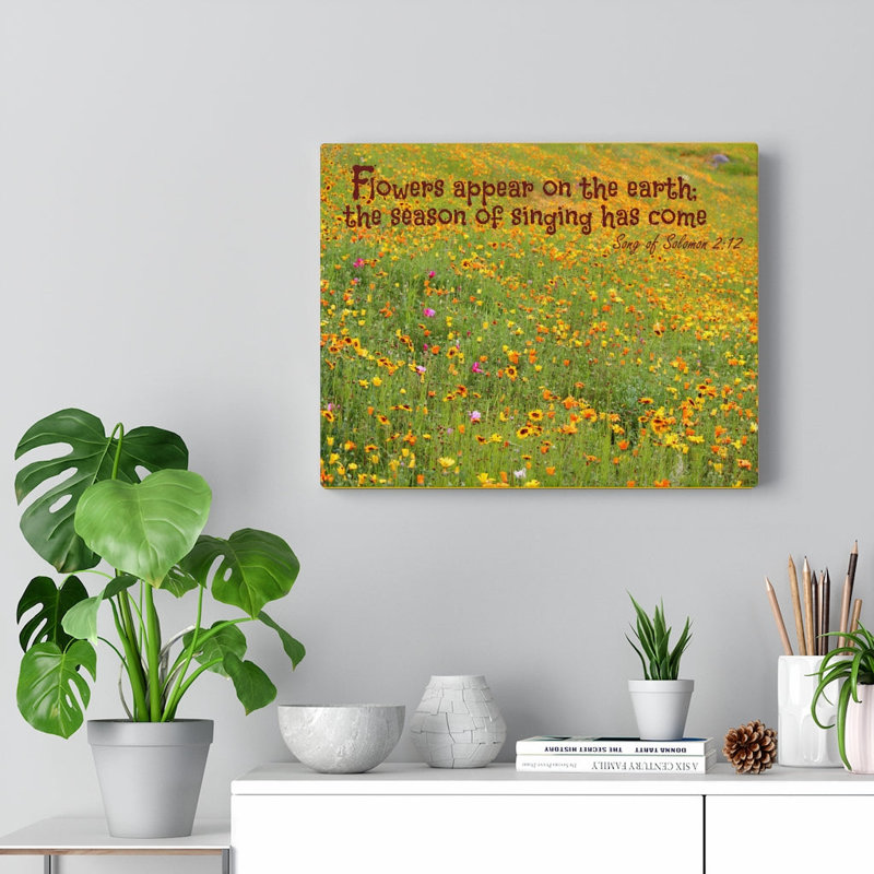 Season Of Singing Song Of Solomon 2:12 - Wrapped Canvas Print, 30cm H x 41cm W