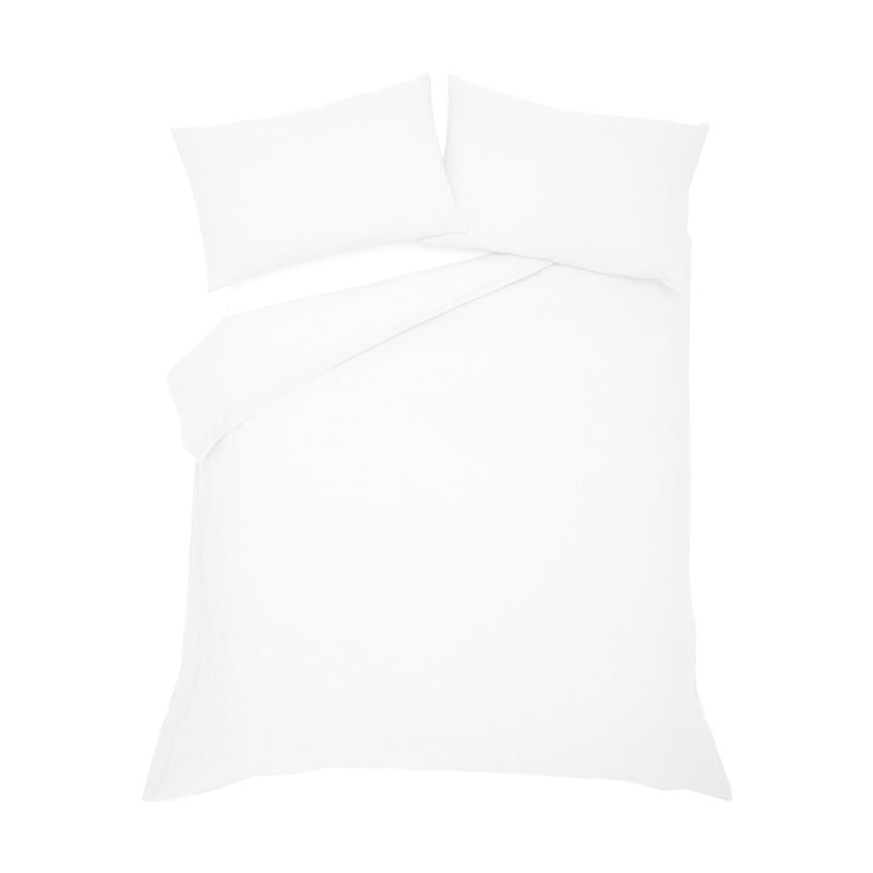 Percale Duvet Cover, White, Queen Comforter + 2 Shams