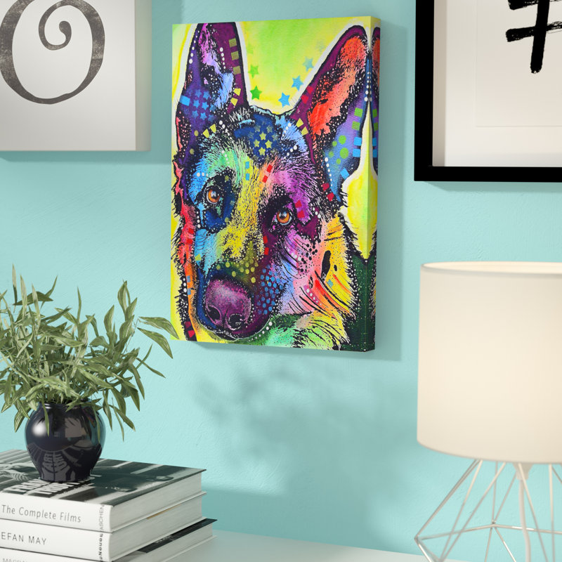 « german berger », impression sur toile, H 26 po x l 18 po x P 1,5 po, Toile tendue
