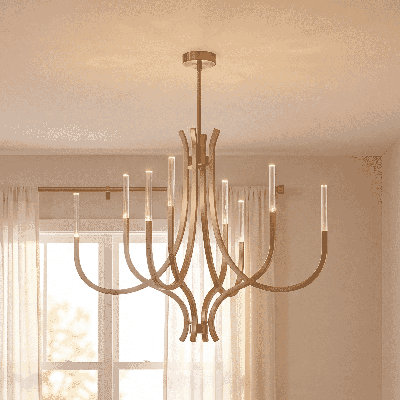 8-Light Chandelier in Mediterranean Bronze