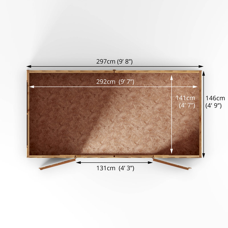 Mercia 5 x 10ft Overlap Apex Workshop