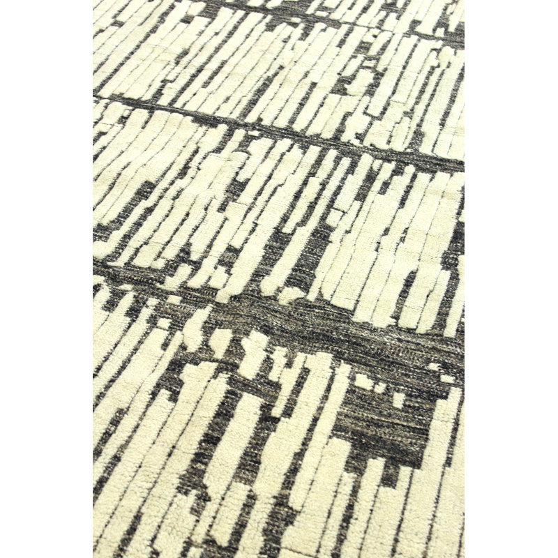 Hydra Wool Abstract Area Rug in Ivory/Gray/Charcoal, Rectangle 10' x 13'10"