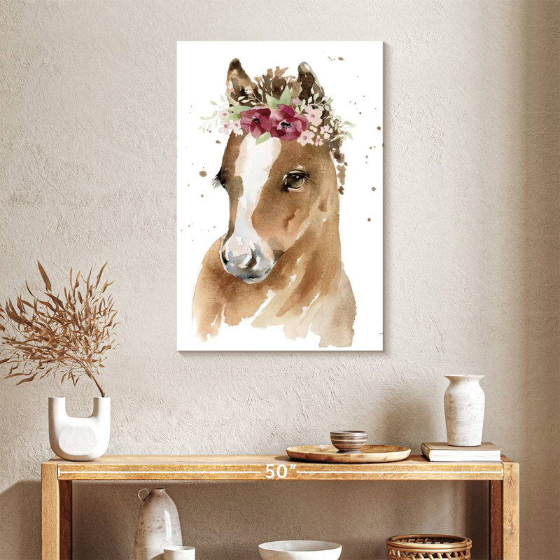 Floral Pony, 36" H x 24" W