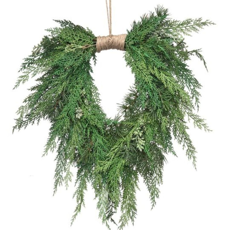 Faux Cedar Polyester 20'' Wreath