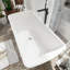 Baignoire de trempage autoportante en acrylique 67 po. X 31 po. Blanche