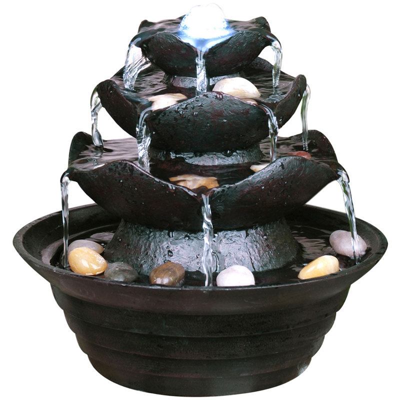 Thomaston Weather Resistant Table Top Fountain with Light