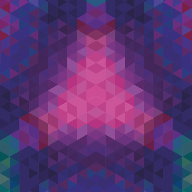 Kaleidoscope Geometric - Wrapped Canvas Print, 76cm H x 76cm W x 3.8cm D