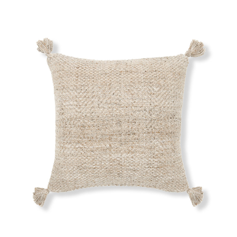 Sierra Indoor/Outdoor Pillow Cover & Insert, Natural, 18" x 18", Square
