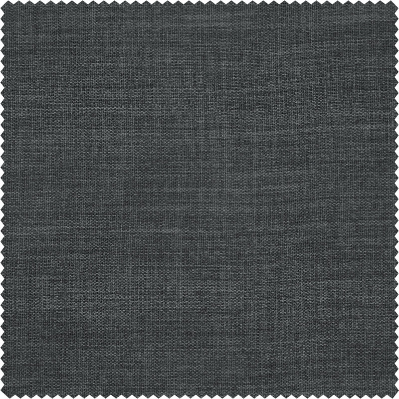 Ottis Faux Linen Room Darkening Curtain Panel, Dark Gravel, 50" W x 84" L
