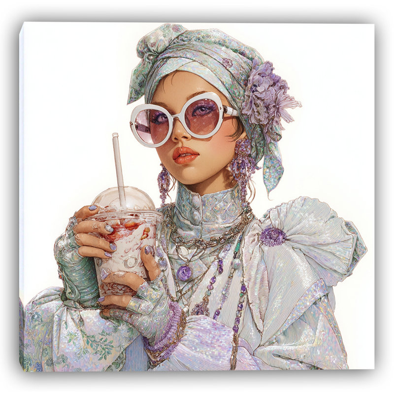 Art mural sur toile tendue Lavender Glamour, H 20 po x l 20 po