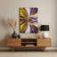 Abstraction numérique 77, art mural en métal brun-417936685