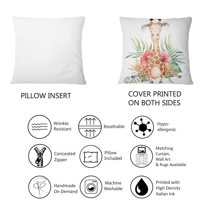 Floral Throw Pillow