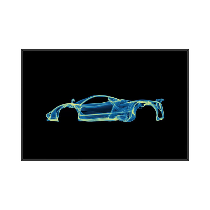Pagani Zonda, impression sur toile tendue, H 18 po x l 26 po x P 1,5 po, Toile encadrée noire, Pas de tapis