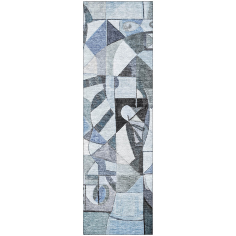 Premium Machine Washable Lubbers AMF1758 Abstract Rug