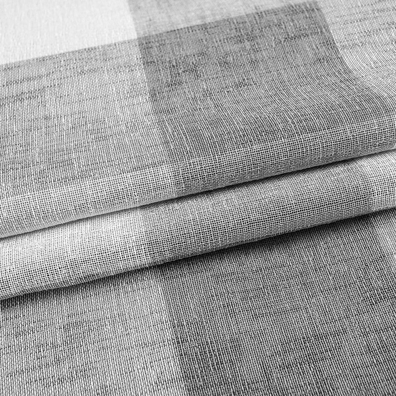 Adamantini Plaid Blackout Thermal Grommet Curtain Panels, Gray, 52" W x 96" L