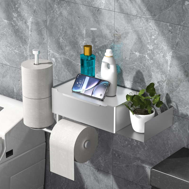 Metal Paper Towel Holder, White