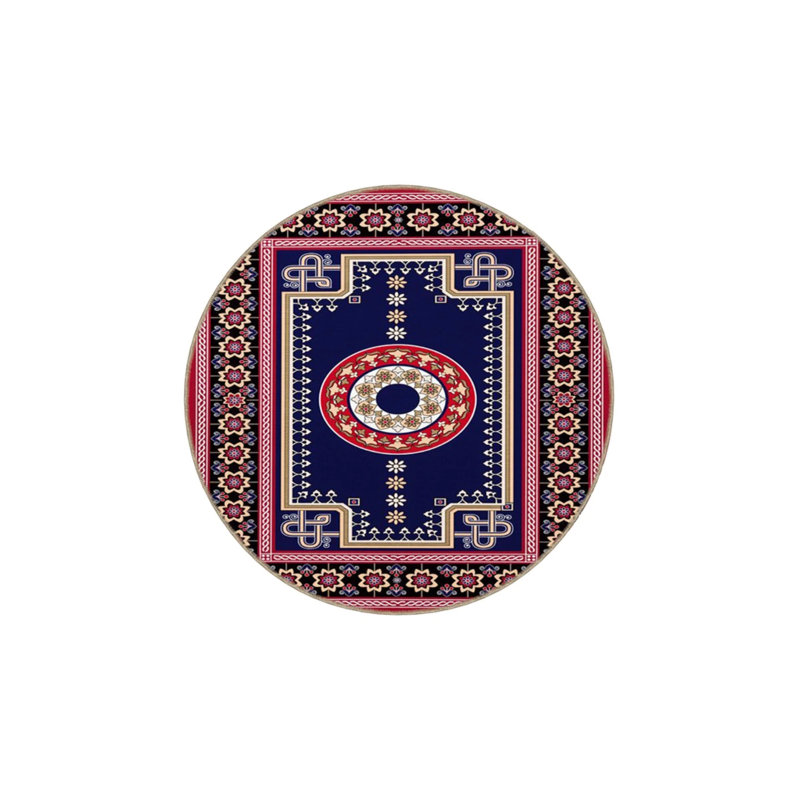 Geometric Pink Black Patterned Decorative And Woven Based Washable Carpet, Rectangle 5'2" x 7'7"