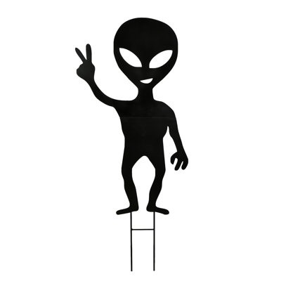 38" Halloween Alien Garden Stake