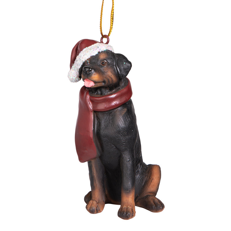 Rottweiler Holiday Dog Ornament