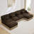 Modern Sofas 131 Inch Chenille Leopard U Shaped Couch For Home