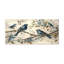 Quatre oiseaux bleus rétro sur une branche IV - Art mural oiseau-174834809-122638560