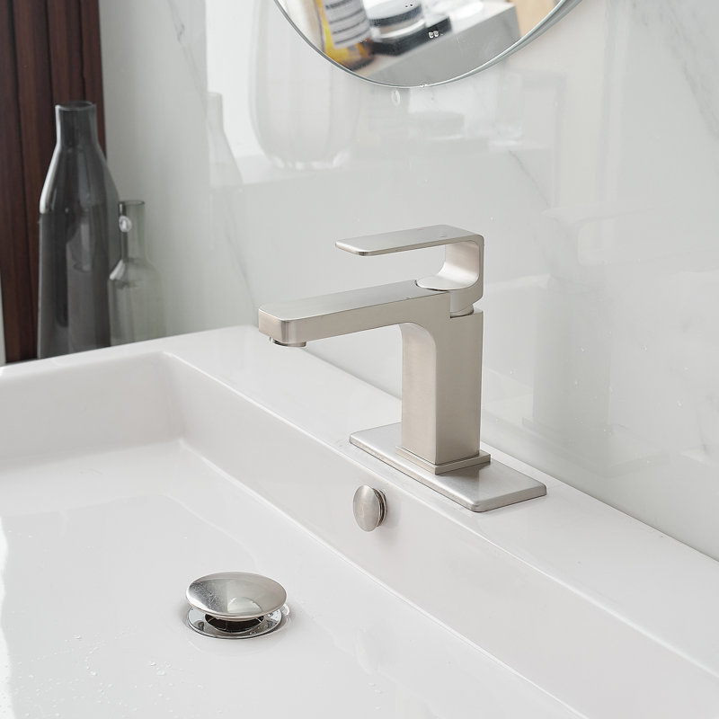 Single-Hole Single-handle Bathroom Faucet, Brushed Nickel
