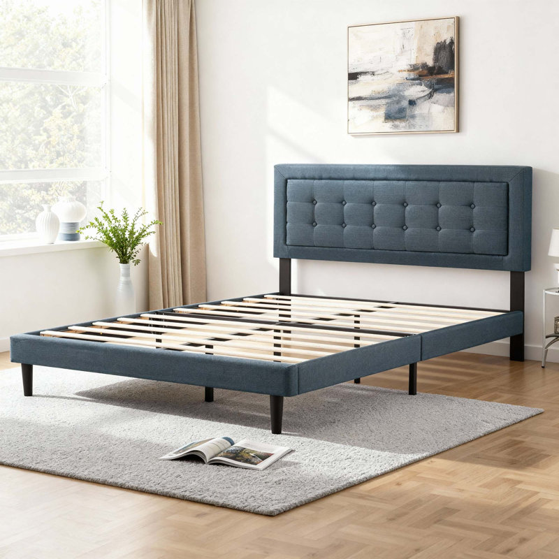 Base de lit tapissier grand format, Dark Grey