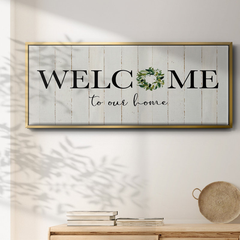 Welcome to Our Home - Toile encadrée, H 12 po x l 30 po