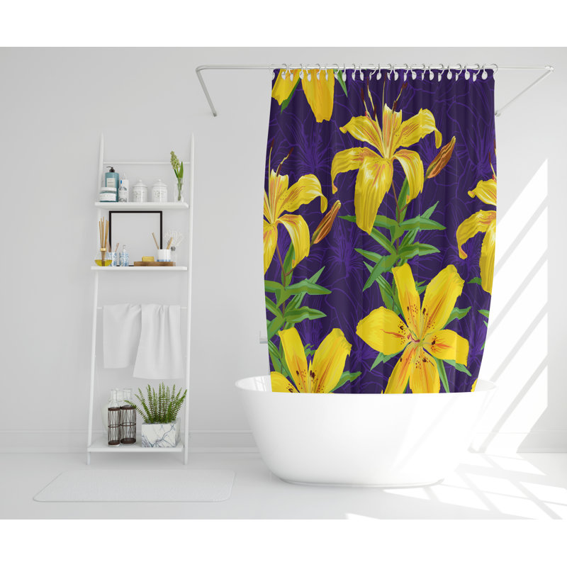 Lakisha Polyester Shower Curtain, 168cm H x 168cm W