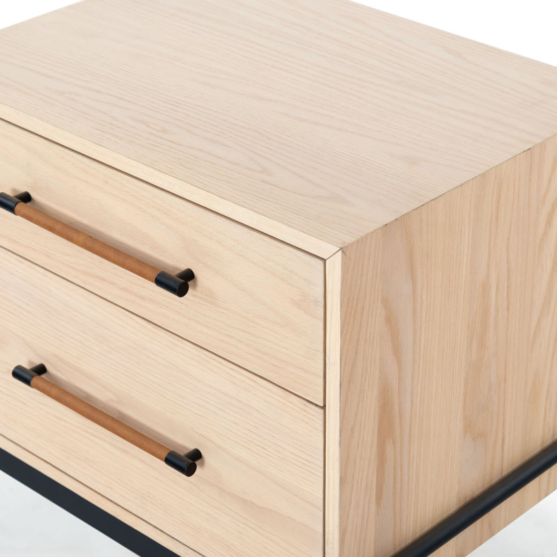 Chandri 2 - Drawer Nightstand, Oak/Black