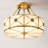 4-Light 17" Modern Gold Drum Chandelier