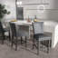 Flack Upholstered Counter Stool with Solid Wood Frame-298946011