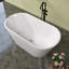 Baignoire autoportante en acrylique autoportant blanc brillant de 55 po x 27,5 po
