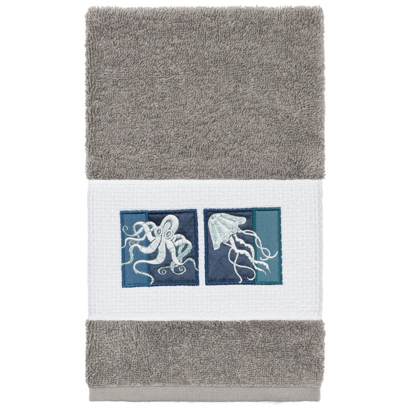 AVA 100% Turkish Cotton Ava Towel Set, Dark Gray, 1 Piece Hand Towel