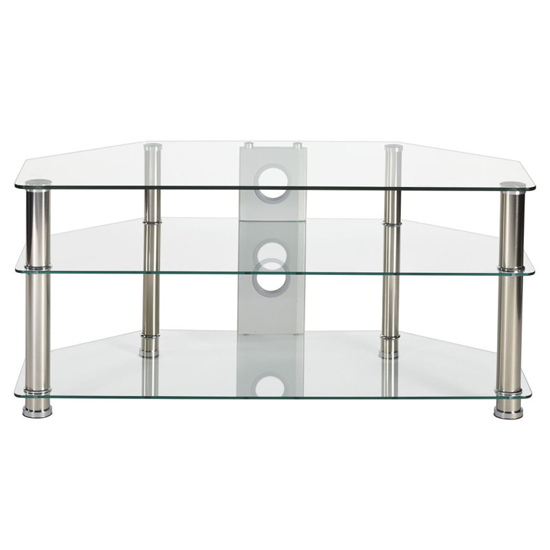 Ile D' Anticosti  TV Stand for TVs up to 43", Clear Chrome