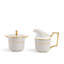 Wedgwood Anthemion Gray Sugar & Creamer Set