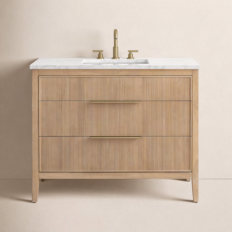 Emma 42" W Single Vanity, Classic Oak